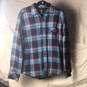 Billabong Men’s Blue-Plaid Jacket, M